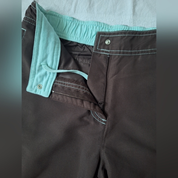 GreenTea Brown Wide Leg Pants with White Accents - Picture 6 of 10